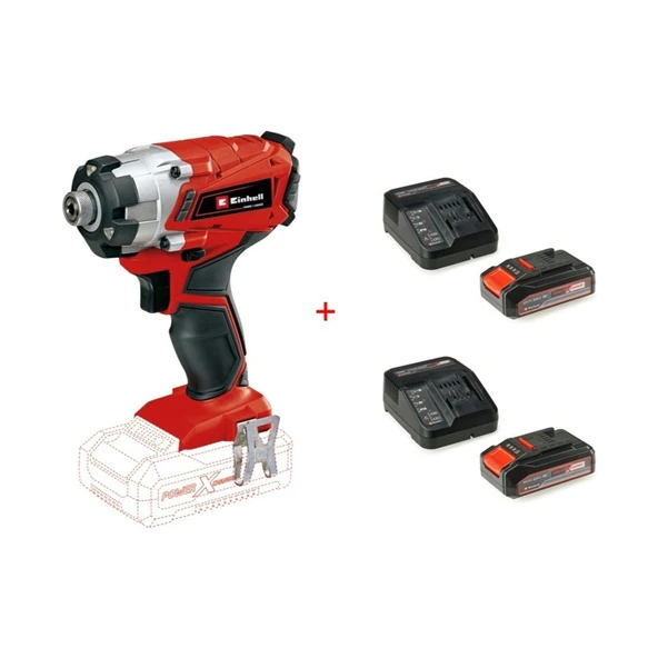 Einhell Te-Cı 18/1 Li - Solo Torklu Darbeli Matkap + 2 x 2.5 Ah Starter Kit Akü
