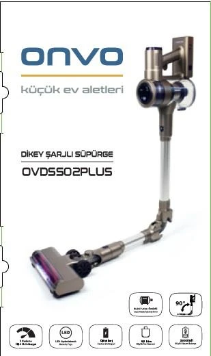 ONVO KATLANABİLİR DİKEY ŞARJLI SÜPÜRGE / OVDSS02PLUS