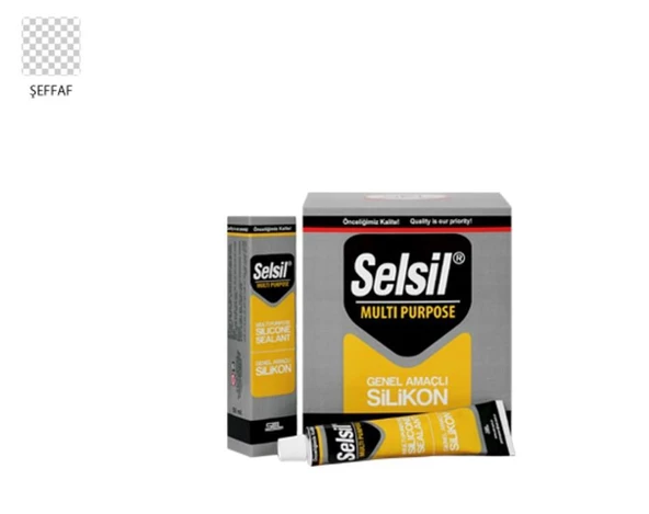 Selsil Genel Amaçlı Tüp Silikon 50 ml Şeffaf