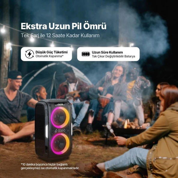 Ttec Carnival Pro 120W Taşınabilir Kablosuz Bluetooth Parti Hoparlörü - 5