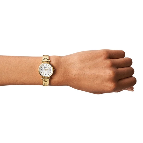 Fossil FES5203 Quartz Çelik Altın Rengi 28 mm Kadın Kol Saati - 4