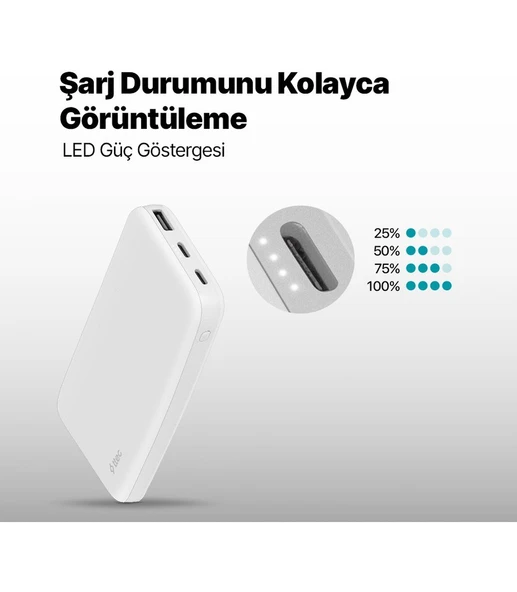 Ttec Chargeup 10.000MAH Taşınabilir Şarj Aleti Powerbank - Resim 2