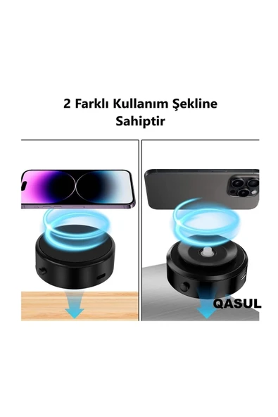 Ozmik Süper Manyetik Elektrikli Vakumlu Araç İçi Telefon Tutucu, Masaüstü, Duvar, Ayna, Uyumlu - 5