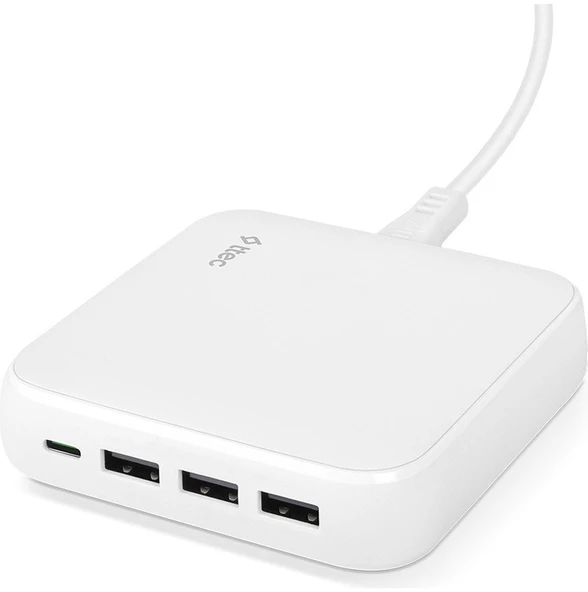 Ttec SmartCharger Quattro GaN 65W PD USB-C + USB-A Hızlı Seyahat Şarj Aleti