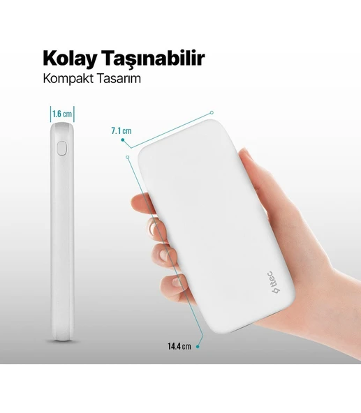 Ttec Chargeup 10.000MAH Taşınabilir Şarj Aleti Powerbank - Resim 7