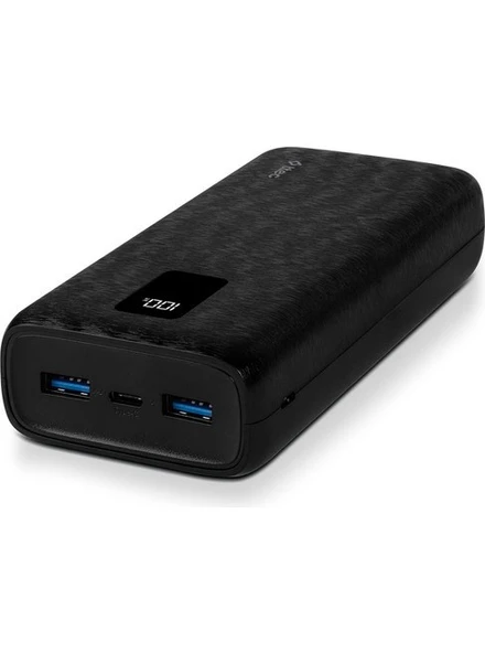 Ttec PowerSlim Trio LCD 20.000mAh PD 22,5W Dahili Kablolu Taşınabilir Şarj Aleti / Powerbank