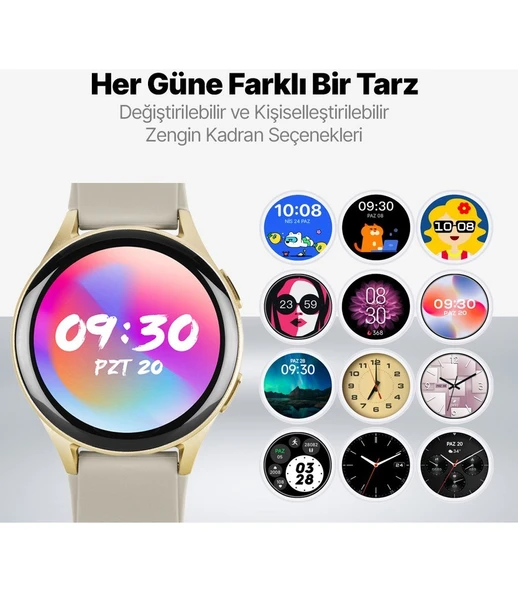 Ttec Tempus Pro 34MM Amoled Ekranlı Yuvarlak Alüminyum Kasa Akıllı Saat - Resim 7