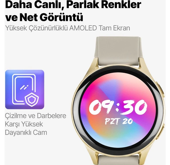 Ttec Tempus Pro 34MM Amoled Ekranlı Yuvarlak Alüminyum Kasa Akıllı Saat - Resim 3