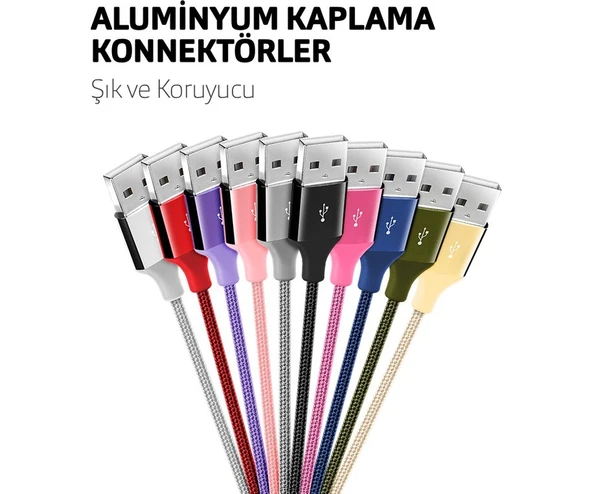 Ttec AlumiCable Uzay Grisi USB-A To Lightning Şarj Kablosu - Resim 3