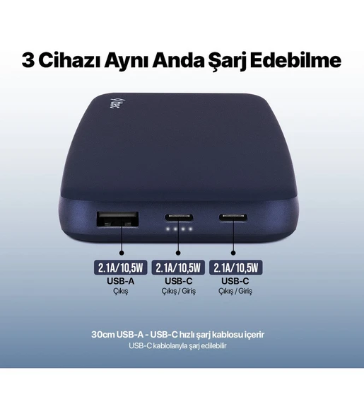Ttec Chargeup 10.000MAH Taşınabilir Şarj Aleti Powerbank - Resim 7