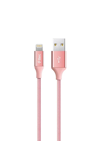 Ttec AlumiCable Rose Altın USB-A To Lightning Şarj Kablosu