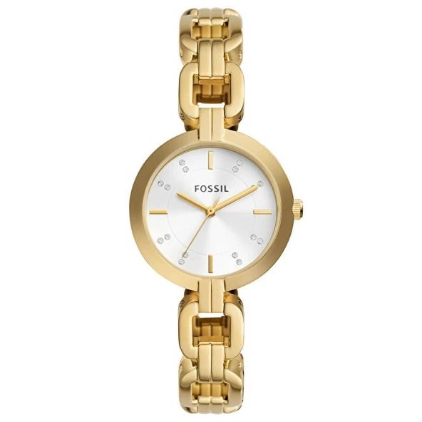 Fossil FBQ3852 Quartz Çelik Altın Rengi Beyaz 32 mm Kadın Kol Saati
