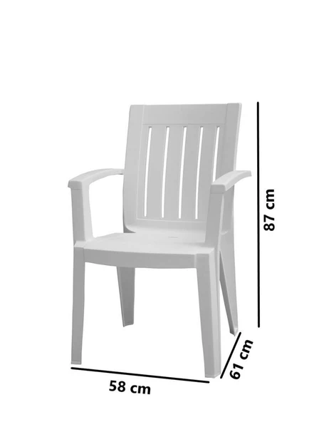 Omnipazar MT-GF175 Cometa Plastik Bahçe Balkon Sandalye 4'lü Set - 2