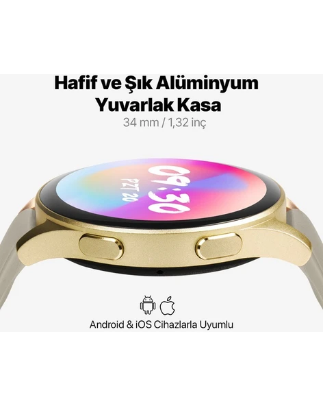 Ttec Tempus Pro 34MM Amoled Ekranlı Yuvarlak Alüminyum Kasa Akıllı Saat - Resim 2