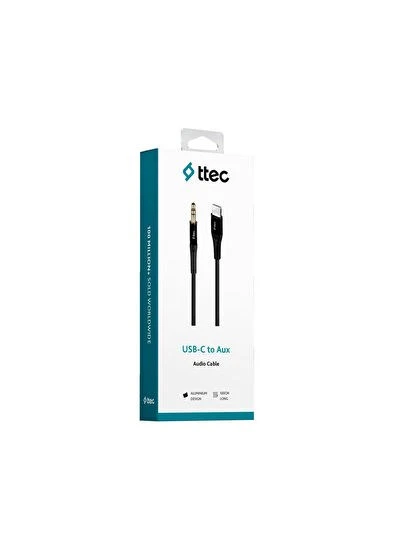 Ttec 2AK03 Aux - USB-C Siyah Ses Kablosu - Resim 5