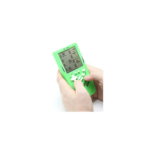 Ozmik Tuğla Oyun Konsolu 23 Bulmaca Oyunu Dahili, 3.5 inç LCD Mini Taşınabilir Atari yeşil - 3