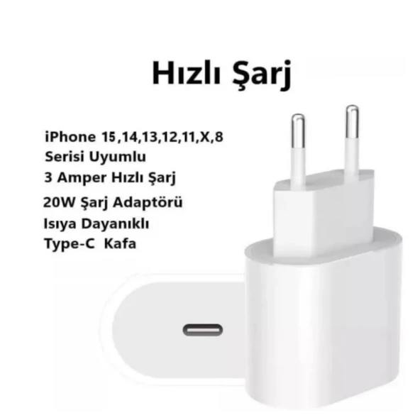 Ozmik 20W USB-C Hızlı Şarj Güç Adaptörü - Resim 3