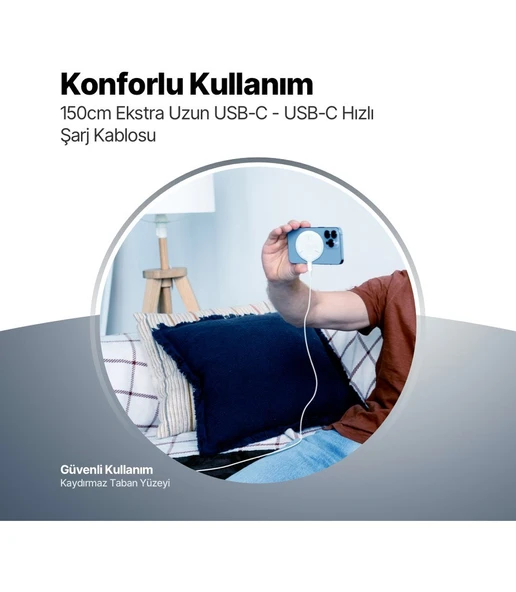 Ttec Aircharger M Pro Qi2/magsafe Özellikli 15W Iphone/android Kablosuz Hızlı Şarj Aleti - Resim 7