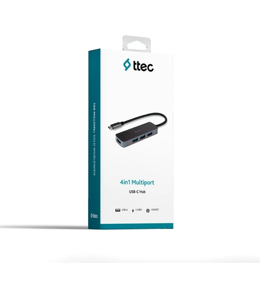 Ttec 4 Girişli Usb-C Hub/çoklayıcı Usb-A 3.2 Hub 4*usb-A 3.2 (Macbook Uyumlu) - Resim 6
