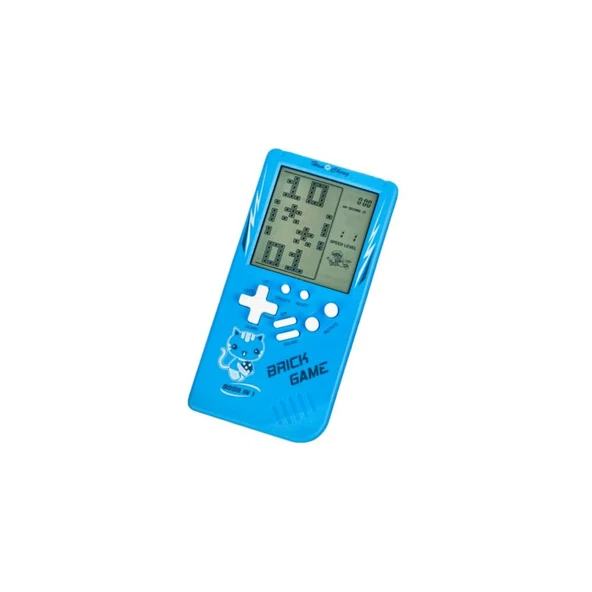 Ozmik Tuğla Oyun Konsolu 23 Bulmaca Oyunu Dahili, 3.5 inç LCD Mini Taşınabilir Atari Mavi - 3