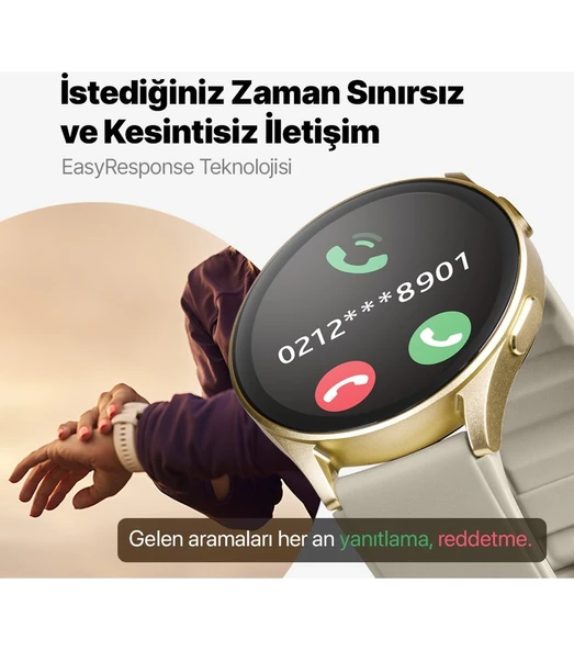 Ttec Tempus Pro 34MM Amoled Ekranlı Yuvarlak Alüminyum Kasa Akıllı Saat - Resim 5