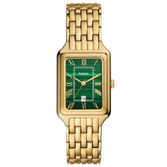 Fossil FES5341 Quartz Çelik Altın Rengi Yeşil Kadran 26 mm Kadın Kol Saati