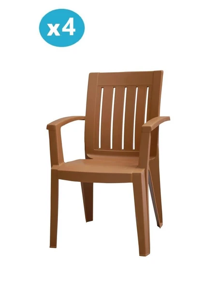 Omnipazar MT-GF175 Cometa Plastik Bahçe Balkon Sandalye 4'lü Set - 5