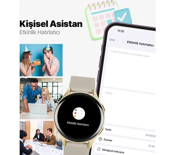 Ttec Tempus Pro 34MM Amoled Ekranlı Yuvarlak Alüminyum Kasa Akıllı Saat - Resim 8