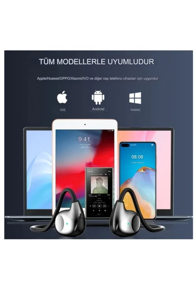 Ozmik Kemik İletimli HD Ses Uzun Pil Ömürlü Su Geçirmez Spor,Koşu İçin Boyuna Asmalı Kulaklık - 5