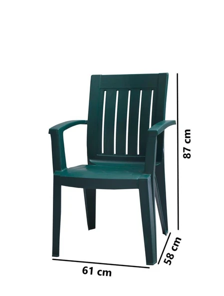 Omnipazar MT-GF175 Cometa Plastik Bahçe Balkon Sandalye 4'lü Set - 4