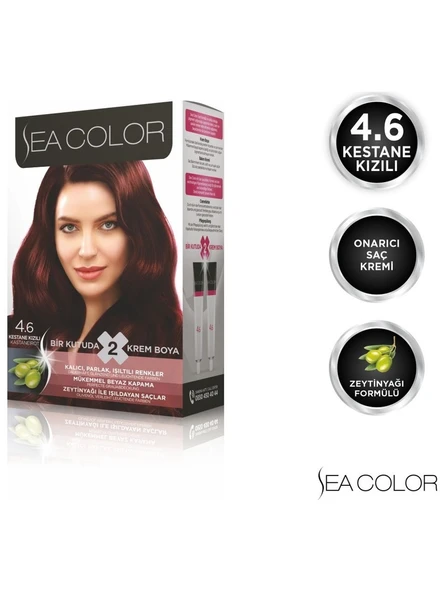 Sea Color 4.6 Kestane Kızılı Set Boya