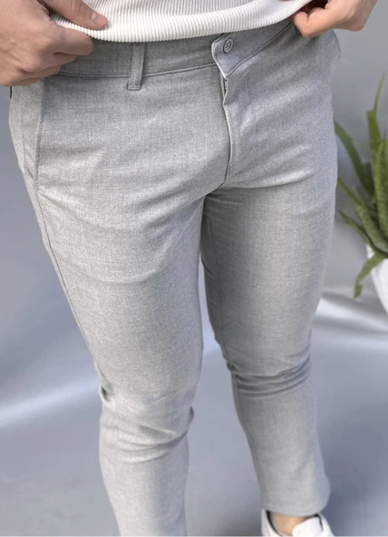 Düz Slim Fit Kumaş Jogger - 4