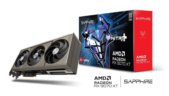 Sapphire Radeon RX 9070 XT Nitro+ Gaming OC 16GB GDDR6 256 Bit Ekran Kartı