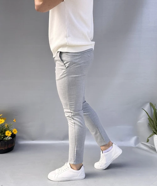 Düz Slim Fit Kumaş Jogger - 3