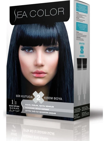 Sea Color 1.1 Mavi Siyah Set Boya