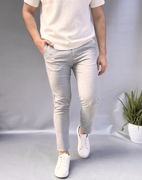 Düz Slim Fit Kumaş Jogger - 2