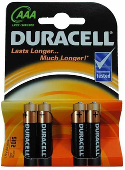 Duracell Alkalin Pil AAA 4'' lü Paket