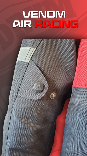 Venom Air Racing Kırmızı Siyah Motosiklet Montu - 4