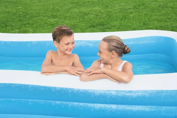 Bestway Dikdörtgen Şişme Aile Havuzu 305x183x56 cm - 9
