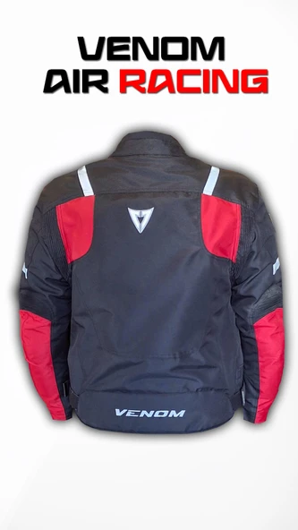 Venom Air Racing Kırmızı Siyah Motosiklet Montu - 2
