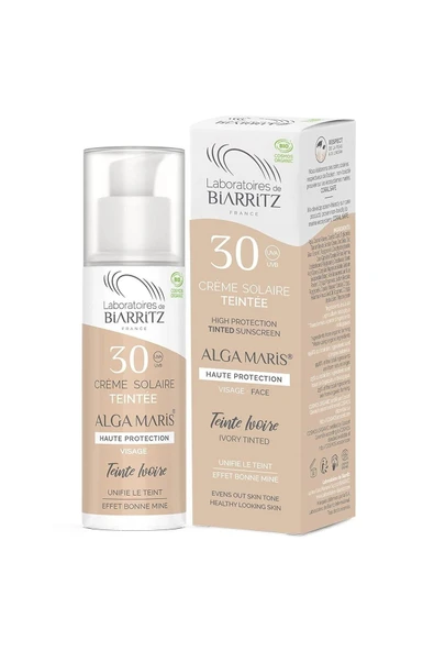 Alga Maris Organic Face Tinted Sunscreen Spf30 50Ml - Colour: Beige