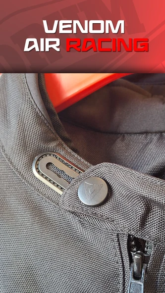 Venom Air Racing Kırmızı Siyah Motosiklet Montu - 5