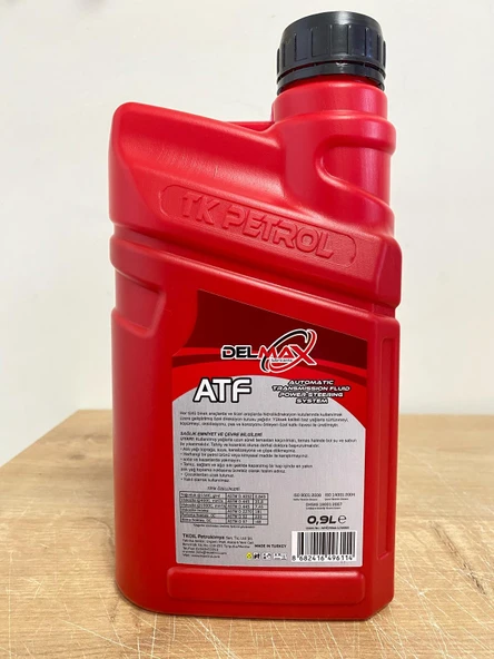TK Petrol Delmax Kırmızı Renk ATF Direksiyon Yağı 900ML - 2