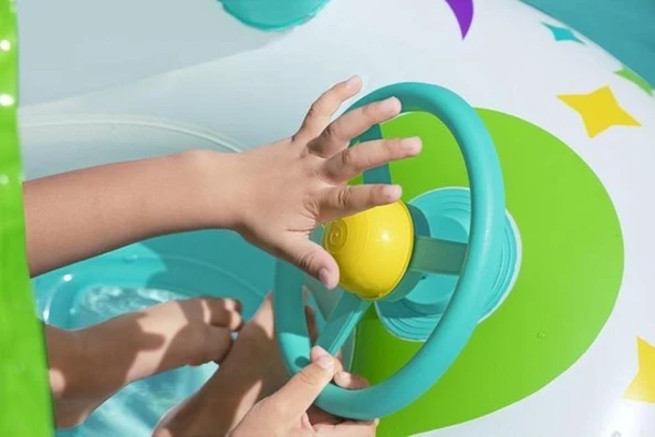 Bestway Space Splash Gölgelikli Çocuk Şişme Botu ( Bebe Flatörü ) 107x112cm - 9