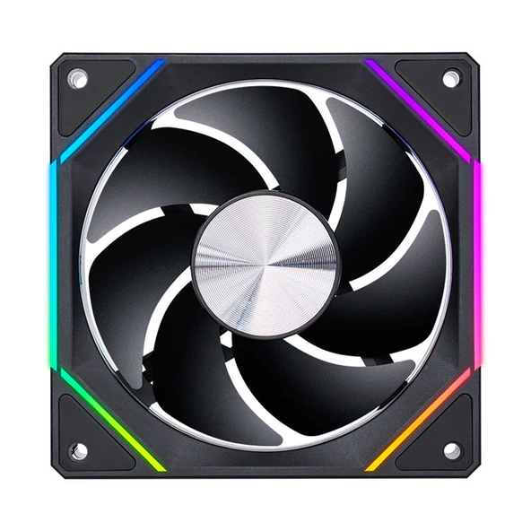 Dragos LS300 V2 Reverse 120mm ARGB–Sonsuzluk Aynalı, 2000RPM, 5V 3Pin ARGB+4Pin PWM Siyah Kasa Fanı - 2