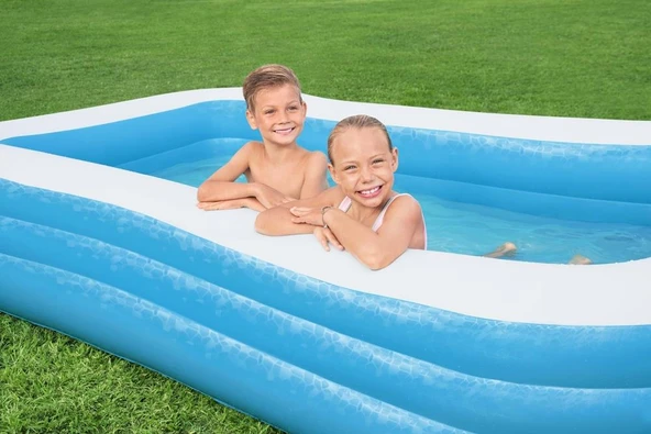Bestway Dikdörtgen Şişme Aile Havuzu 305x183x56 cm - 8