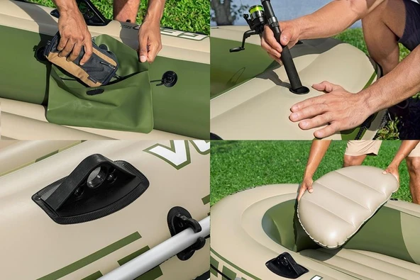 Bestway Hydro-Force Voyager X3 Raft Şişme Bot Set - 11