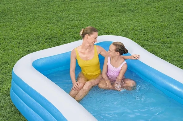 Bestway Dikdörtgen Şişme Aile Havuzu 305x183x56 cm - 11