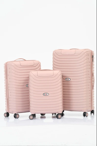 Keo-Plus Pudra 3 lü Set Silikon Kırılmaz PP Valiz