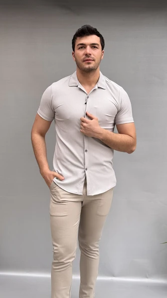 Fitilli Slim Gömlek - 3